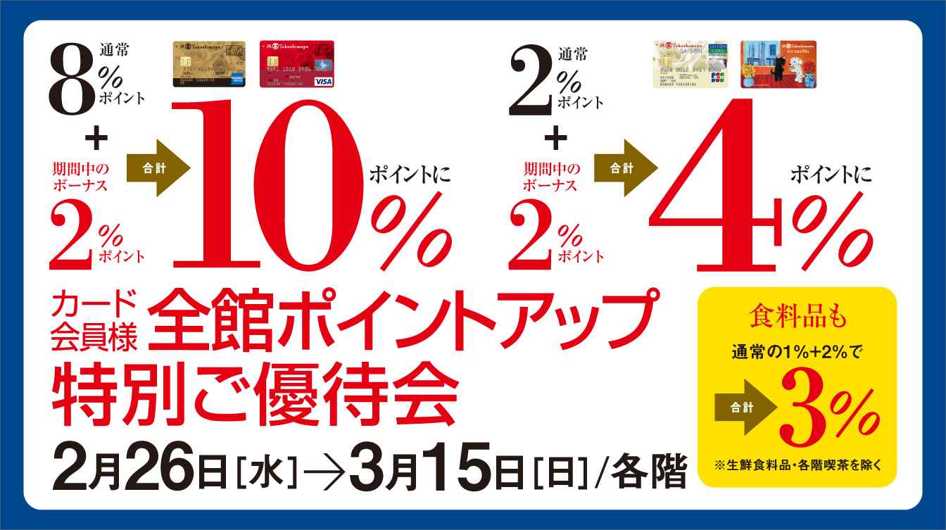 カード会員様 全館ポイントアップ特別ご優待会