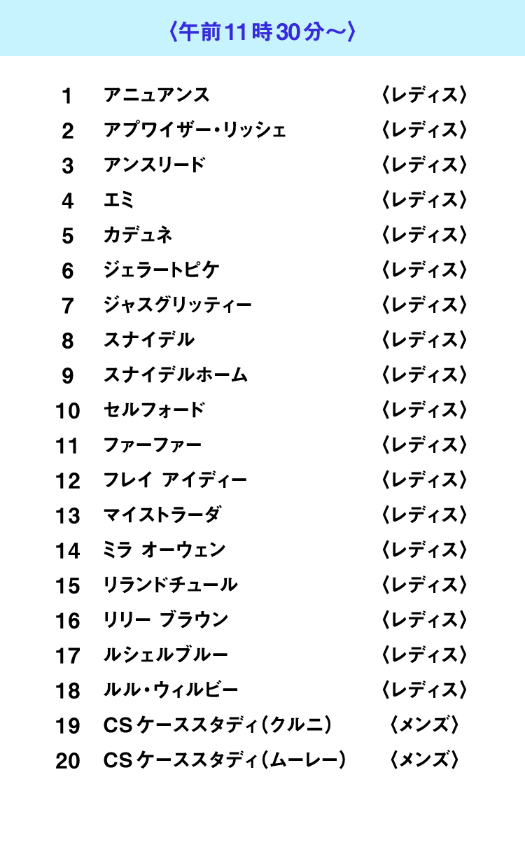 〈上午11点30分～〉