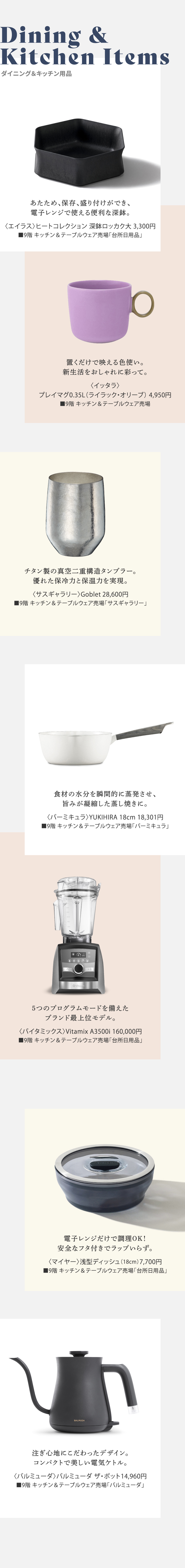 Dining & Kitchen Items