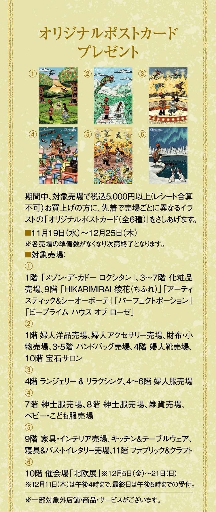 オリジナルポストカードプレゼント