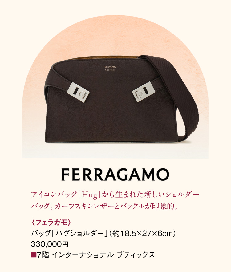 〈フェラガモ〉バッグ「ハグショルダー」