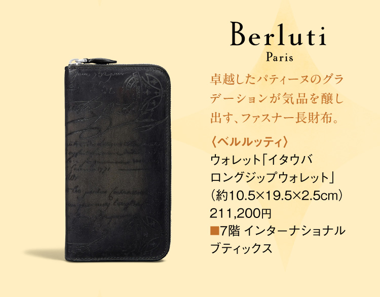 〈ベルルッティ〉ウォレット「イタウバ ロングジップウォレット」