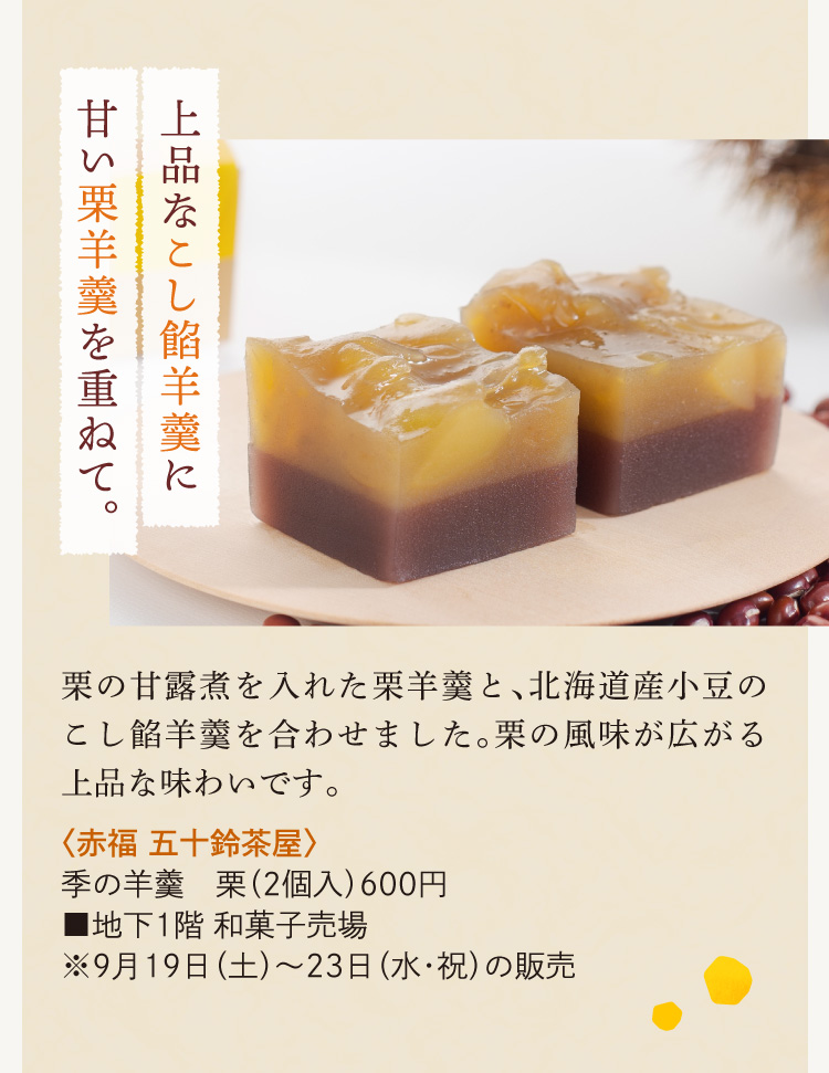 〈赤福 五十鈴茶屋〉季の羊羹 栗