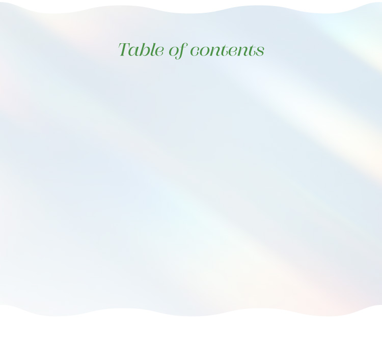 Table of contents