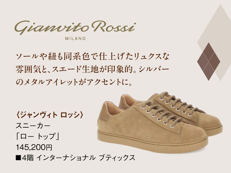 〈ジャンヴィト ロッシ〉スニーカー「ロー トップ」