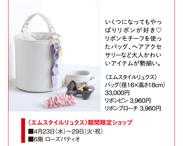 〈エムスタイルリュクス〉バッグ