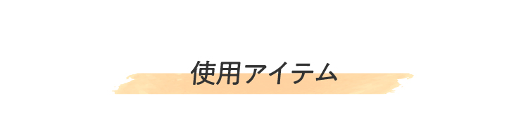 使用アイテム