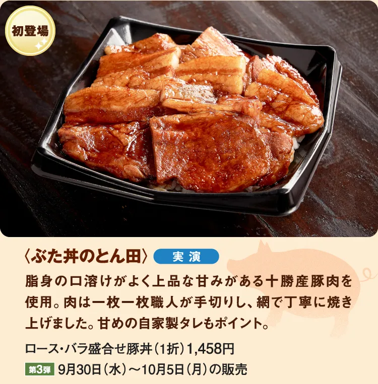 〈ぶた丼のとん田〉ロース・バラ盛合せ豚丼