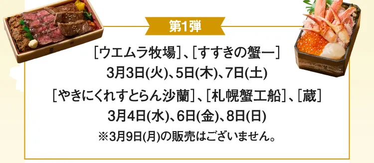 ［ウエムラ牧場］［すすきの蟹一］［やきにくれすとらん沙蘭］［札幌蟹工船］［蔵］