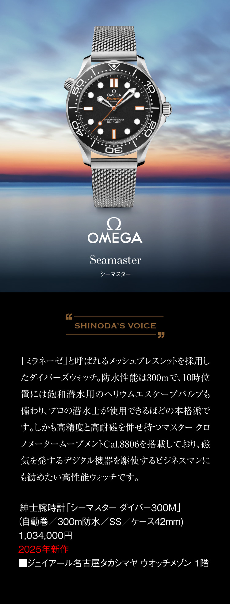 Gentlemen's watch "Seamaster Diver 300M"