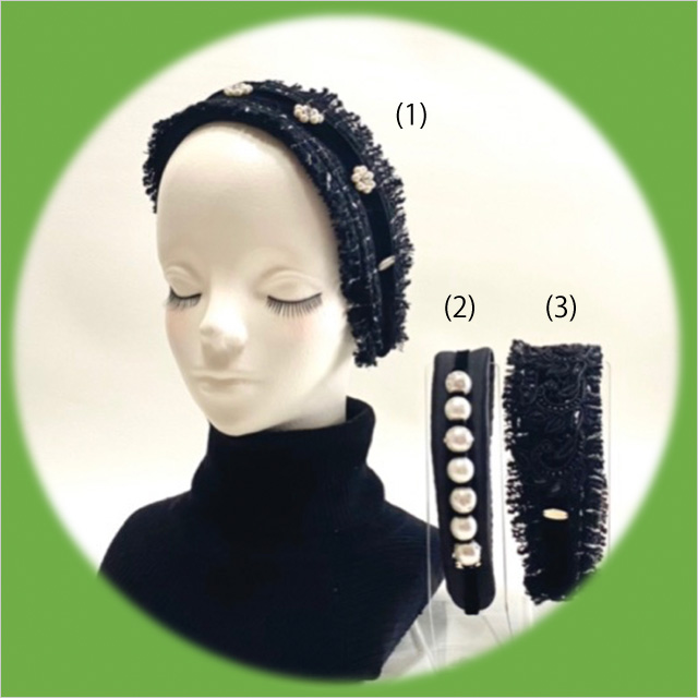 ラ・マジョリーナ〉リボン ツイードカチューシャ